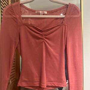 Pink Sheer Top
